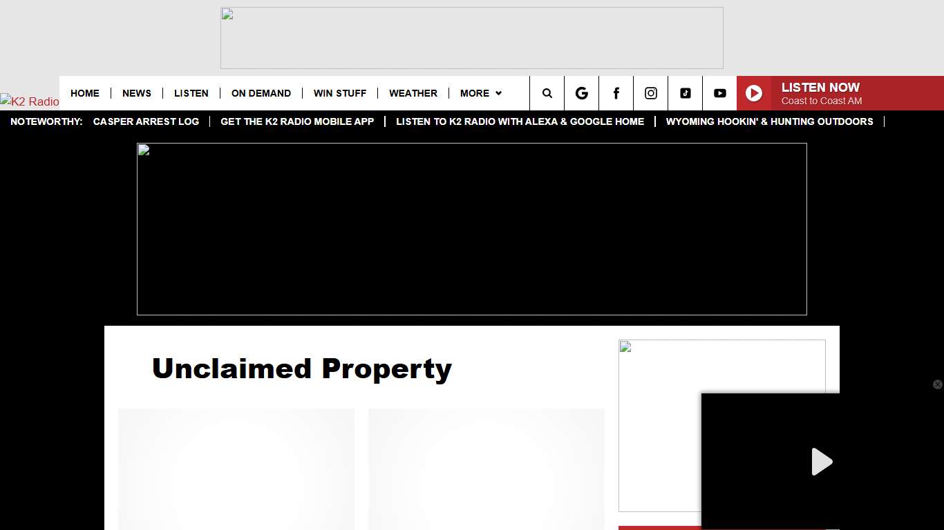 Unclaimed Property - K2 Radio